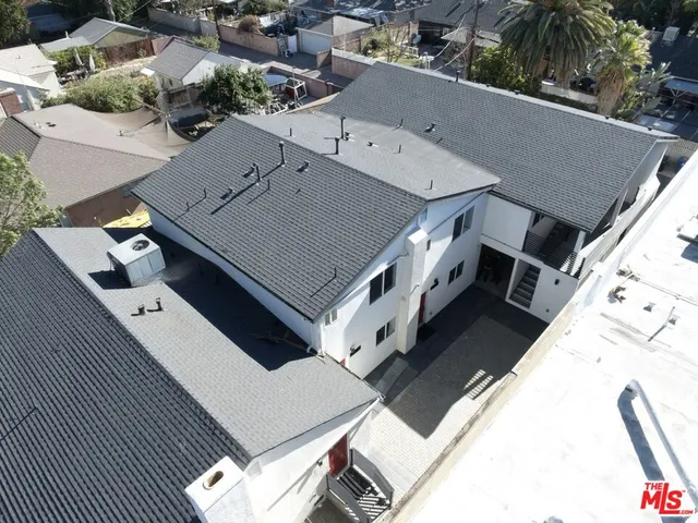 an aerial view of multiple house