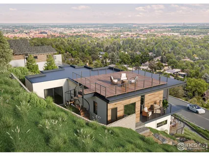 a view of a city from a terrace