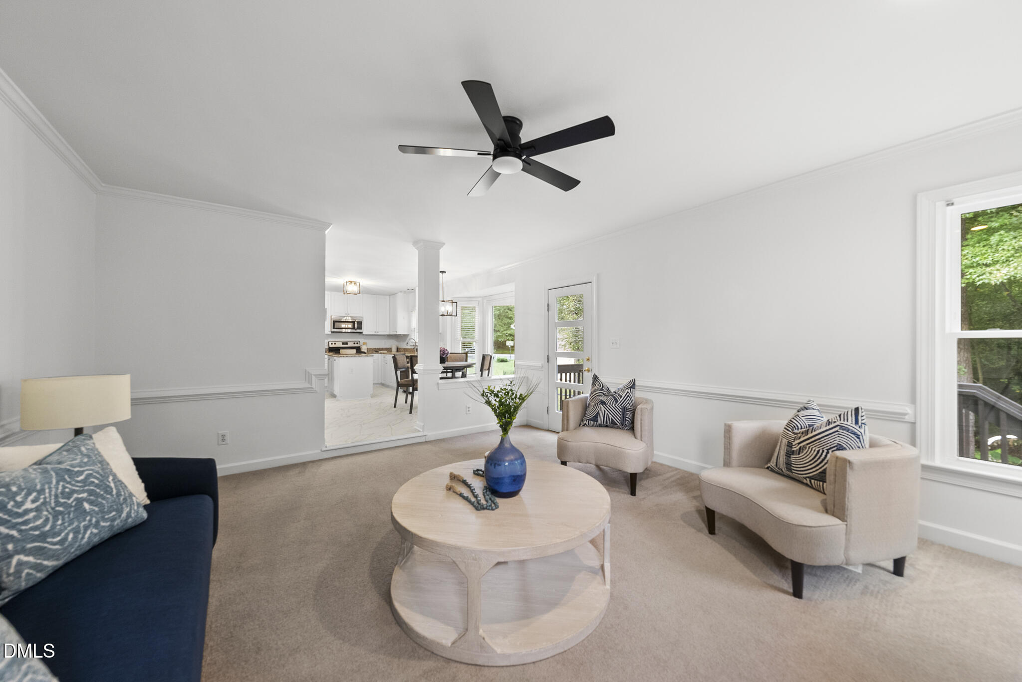 5316 Easthorpe Drive Raleigh, NC 27613 - Photo 19 of 53 a living room with furniture and a wooden floor