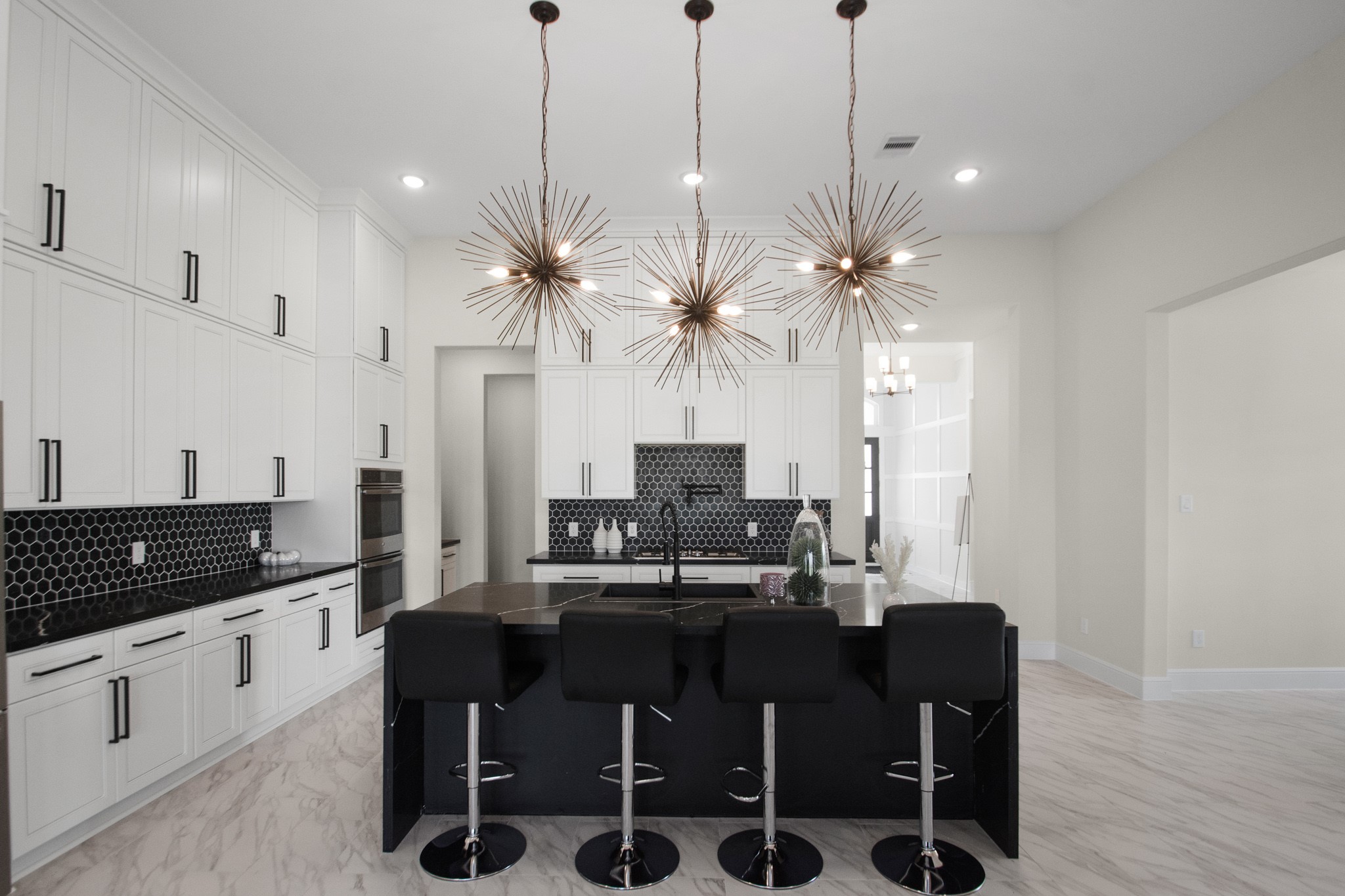 281 Brahman Trail Angleton, TX 77515 - Photo 10 of 43 a view of a dining room with furniture and wooden floor