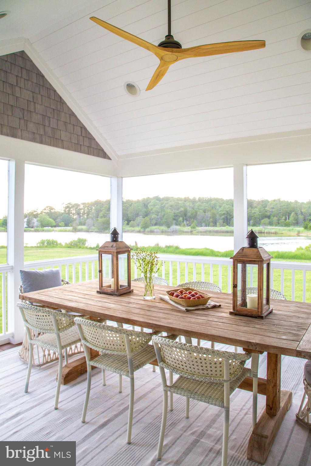 5144 David Greene Road Cambridge, MD 21613 - Photo 24 of 63 Screened Porch w/ Cathedral Ceilings & water views