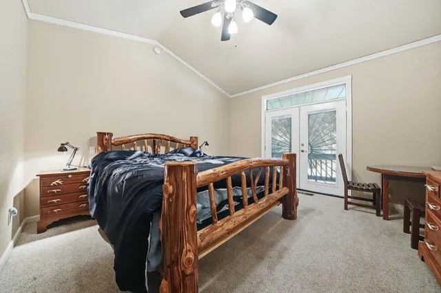 a living room with furniture gym equipment and a view of living room