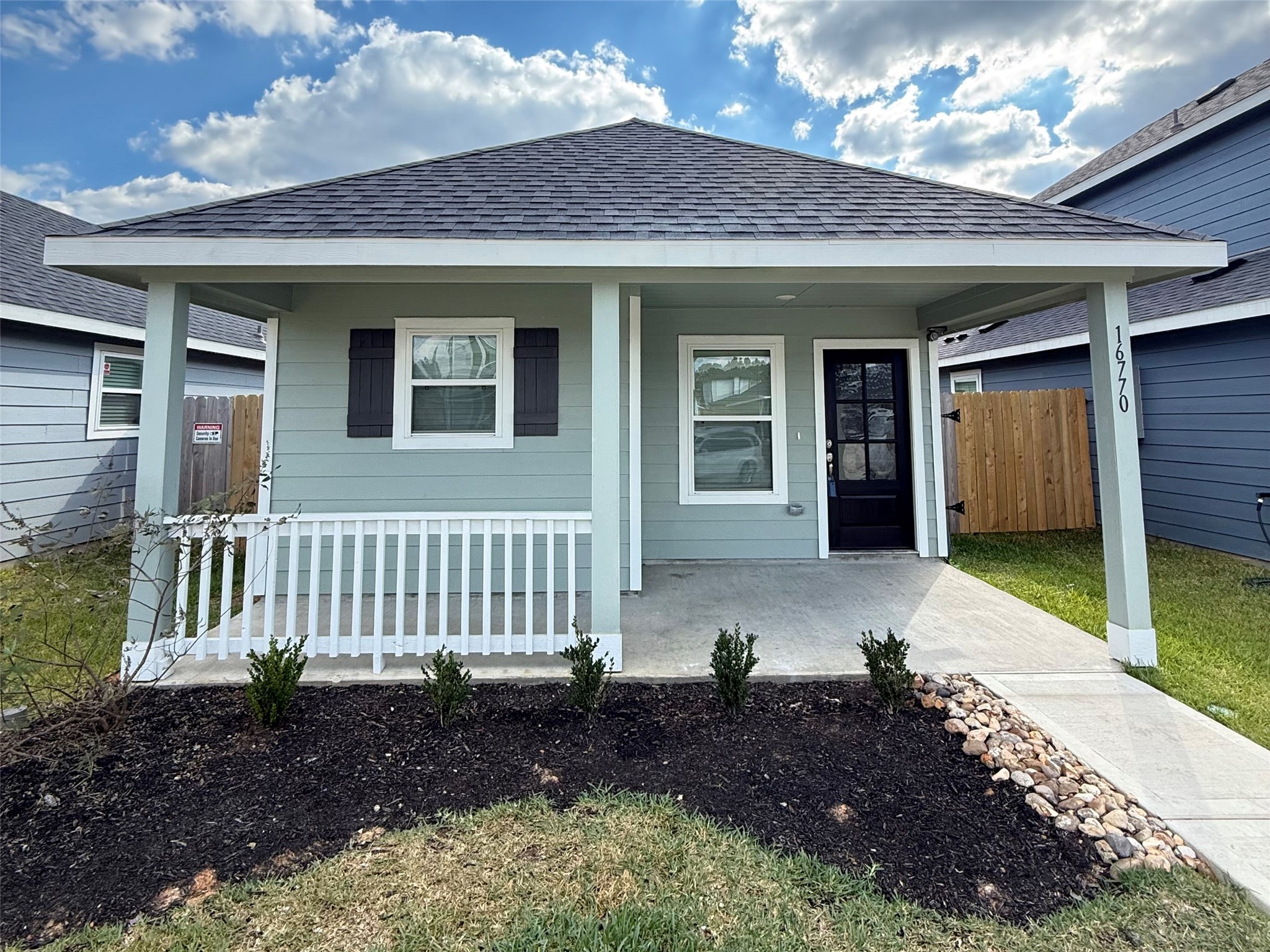 a front view of a house