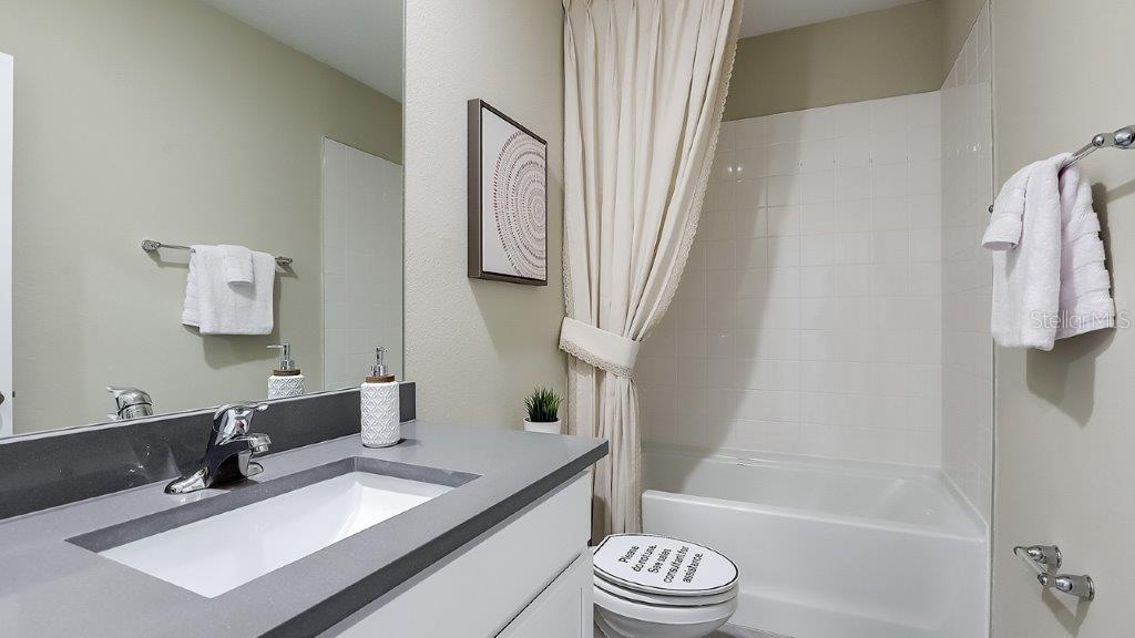 32559 Midsummer Night Lane Wesley Chapel, FL 33543 - Photo 14 of 19 a bathroom with a sink a toilet and a bathtub