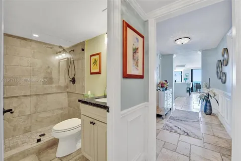 a view of a lake with a building in the background