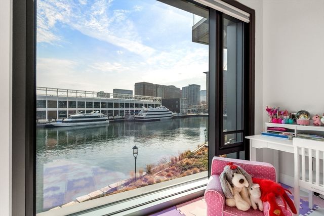 a view of a lake from a balcony