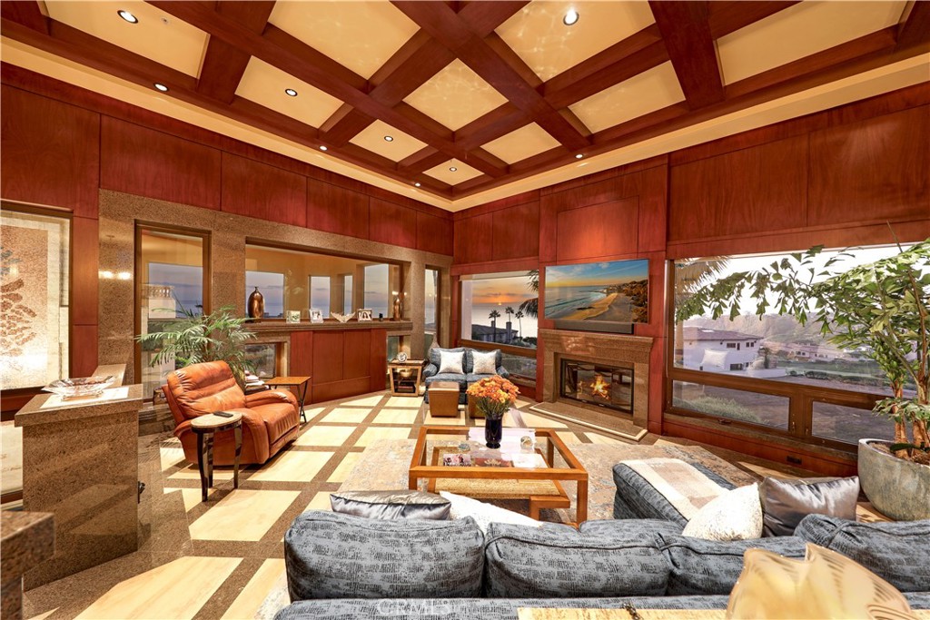 51 Ritz Cove Drive Dana Point, CA 92629 - Photo 10 of 51 a living room with fireplace furniture and a large window