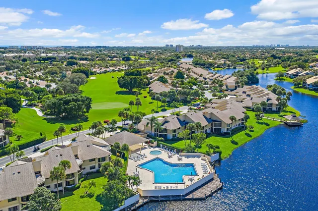 a view of a garden and trees