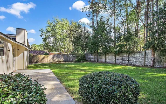 a view of a back yard