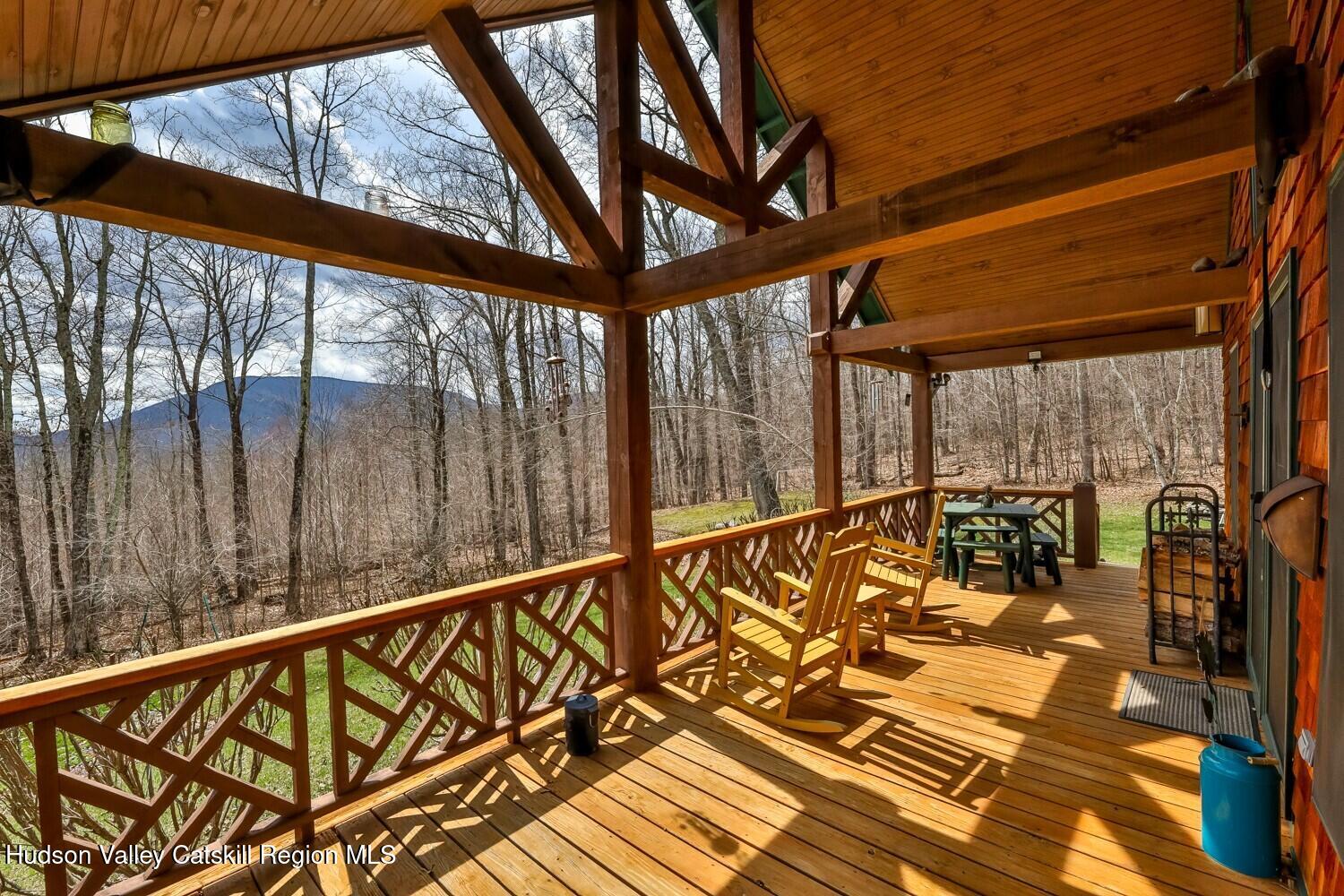 15 Hardwood Road West Kill, NY 12492 - Photo 21 of 53 a view of balcony with wooden floor and fence
