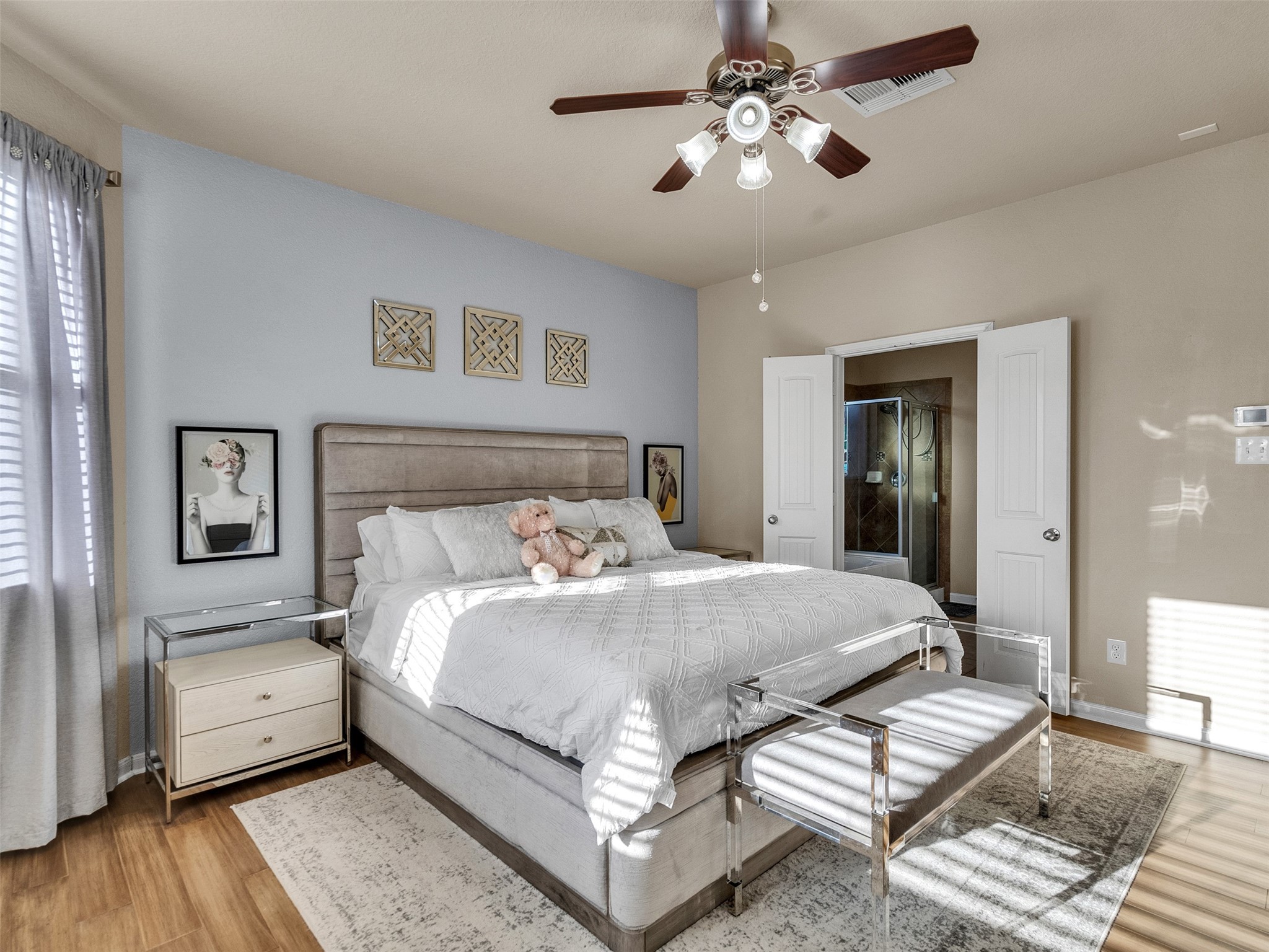 522 Summer Mist Lane Rosenberg, TX 77469 - Photo 17 of 36 Sweet dreams are made of these! Loving the peaceful vibes in this primary suite. The bay window lets in the most gorgeous light