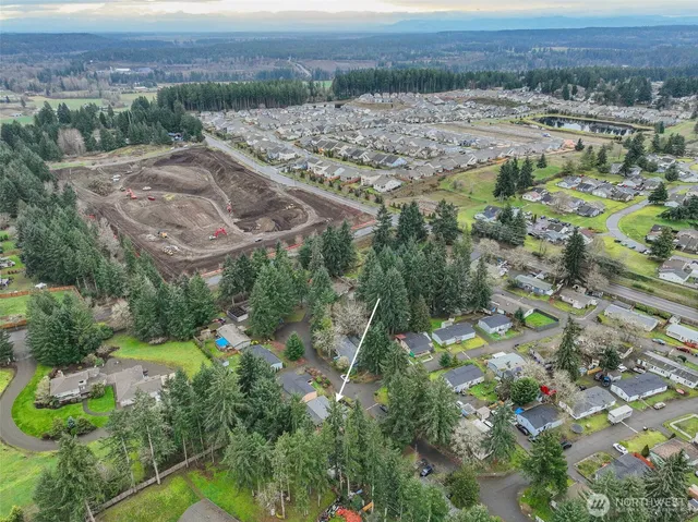 an aerial view of multiple house