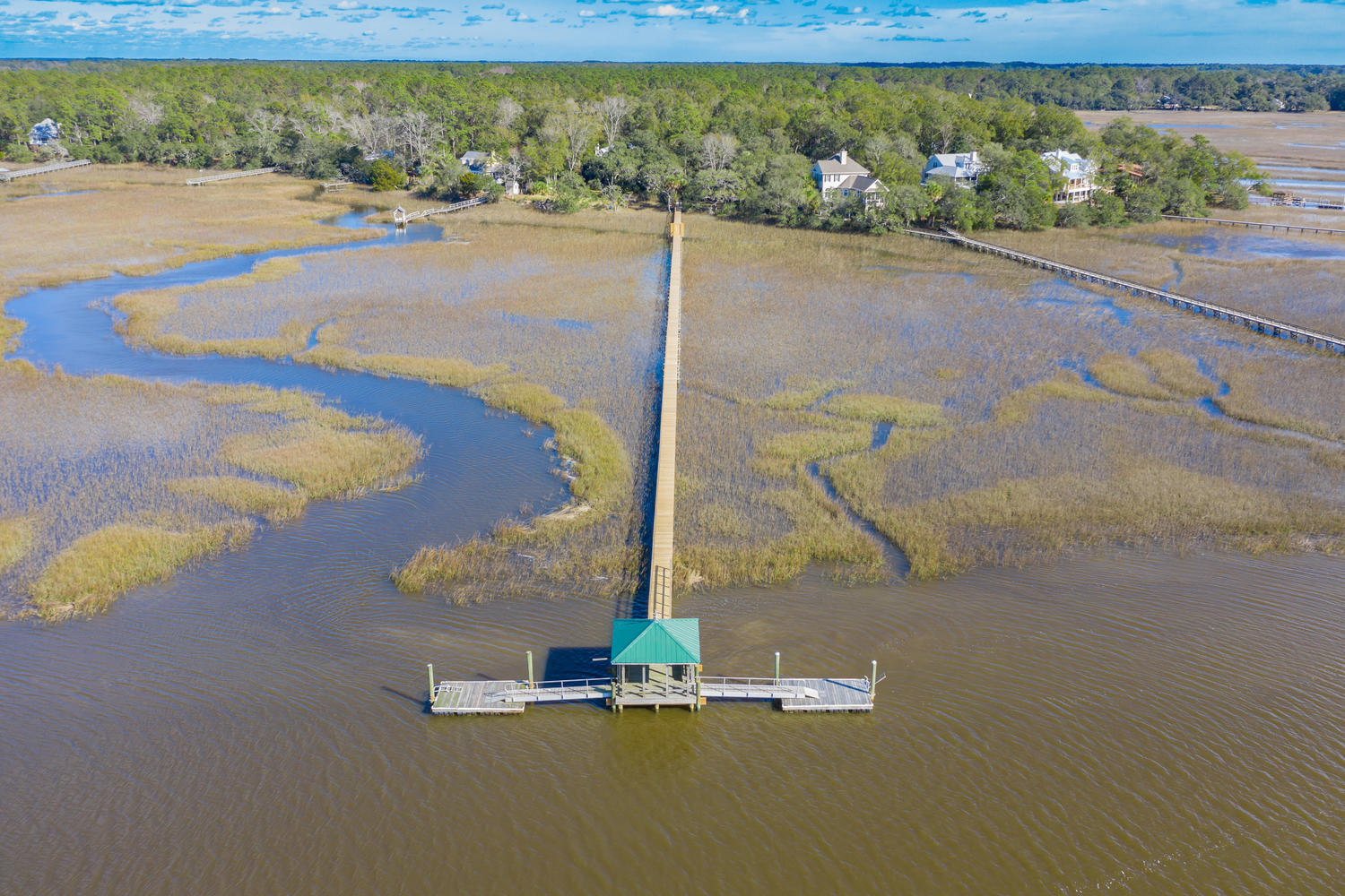 8374 Chisolm Plantation Road Edisto Island, SC 29438 - Photo 75 of 79 Aerial view of Middelton Dock