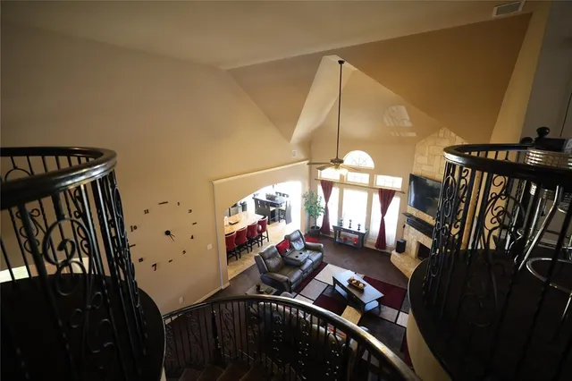 a room with pool table