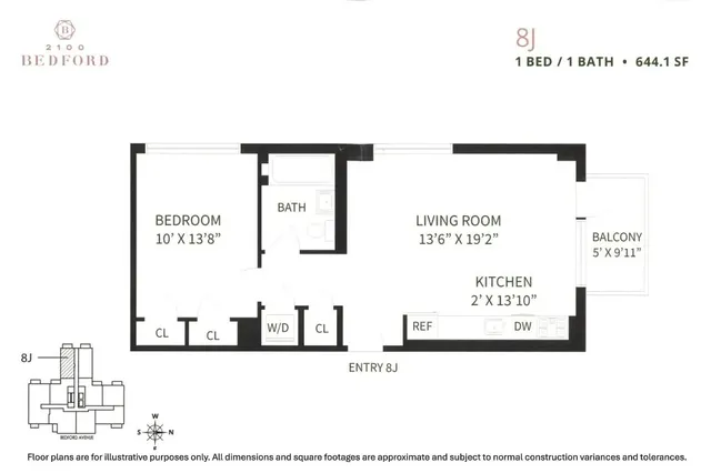 $679,000 | 2100 Bedford Avenue, Unit 8J | Flatbush