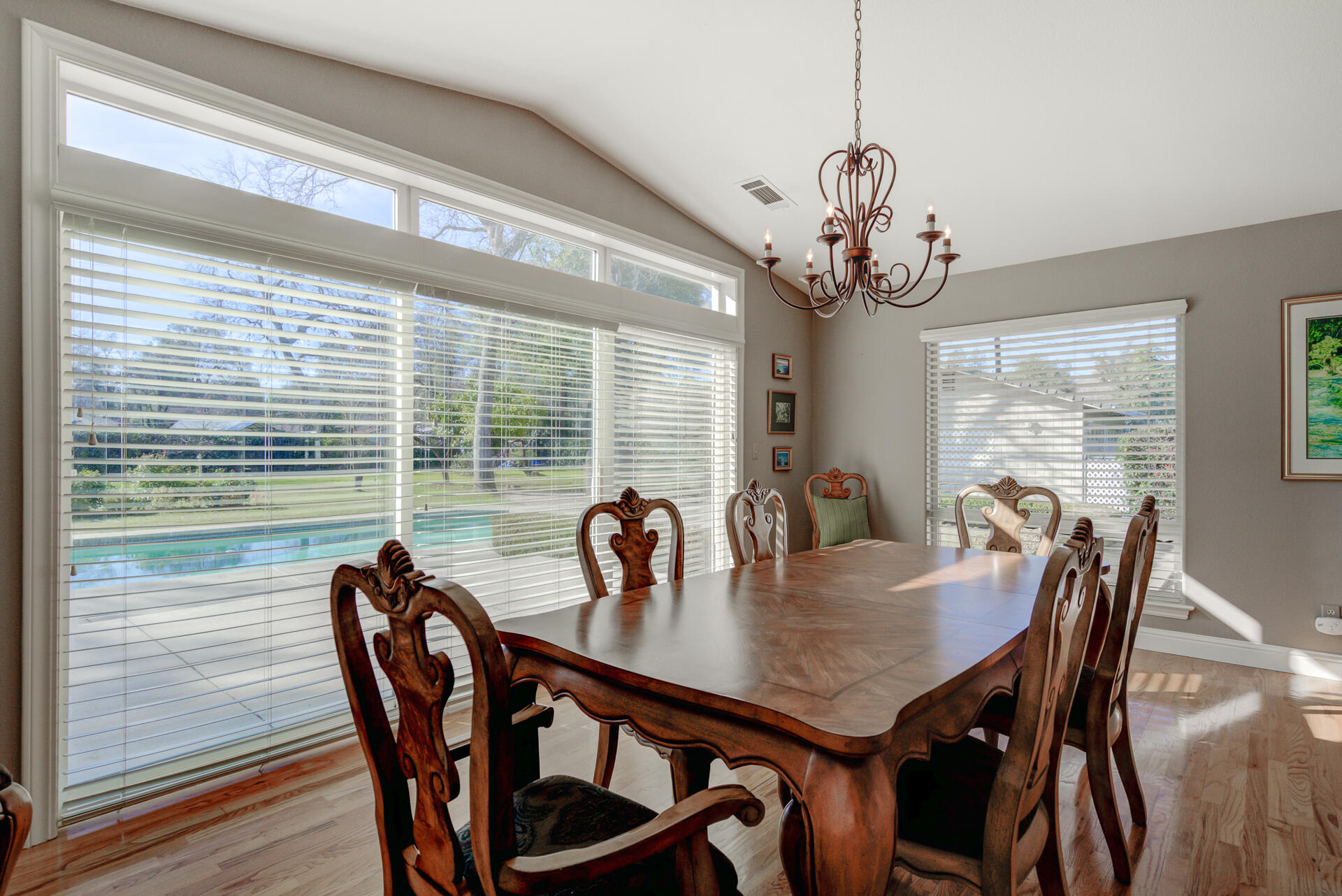 8614 Redbank Road Redding, CA 96001 - Photo 11 of 31 a view of a dining room with furniture window and outside view