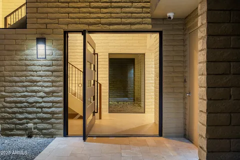 a view of front door of house