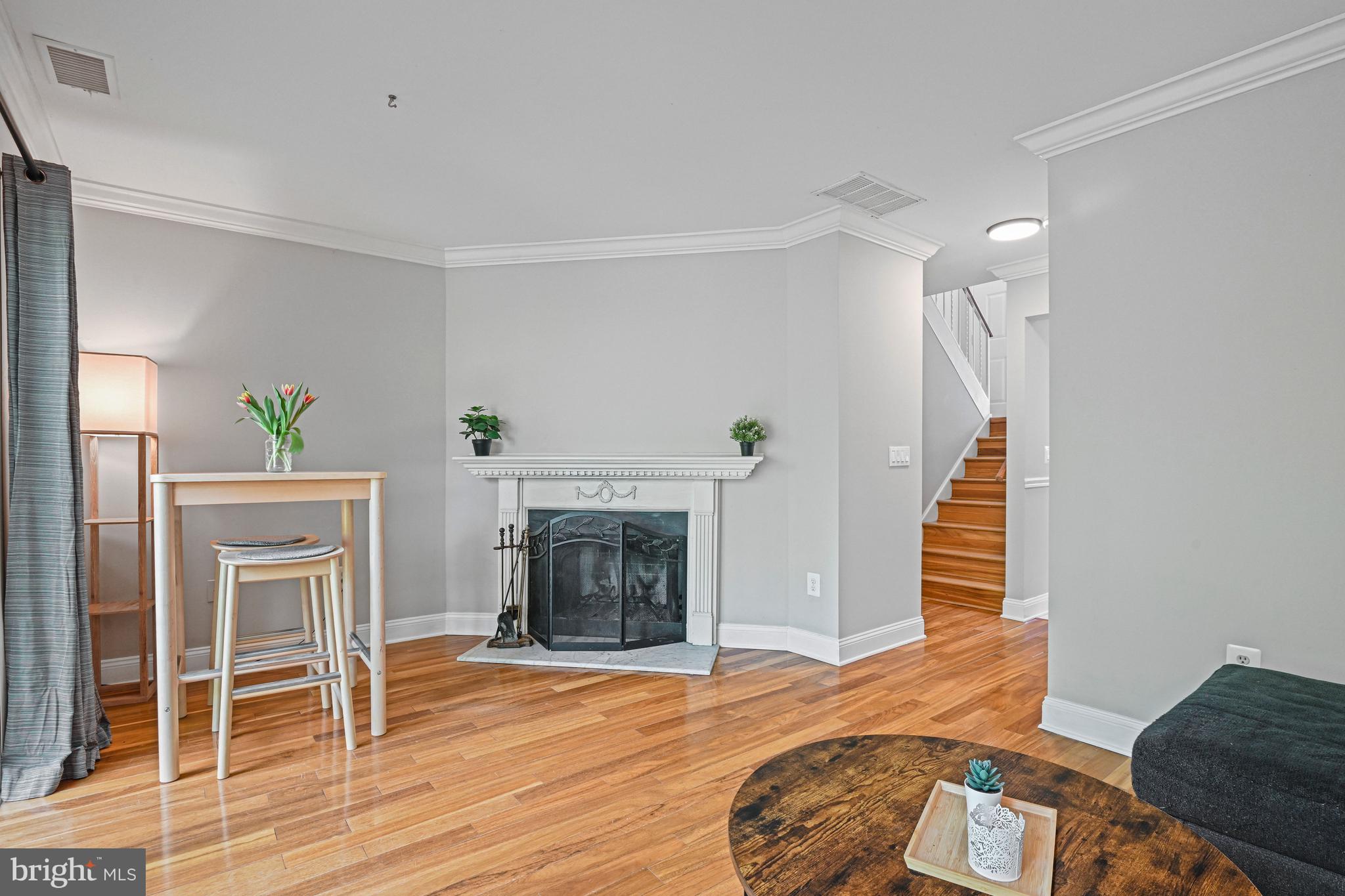 11334 Headlands Court Reston, VA 20191 - Photo 14 of 36 Angled fireplace + all new paint throughout