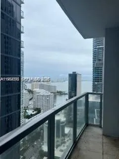 a city view from balcony
