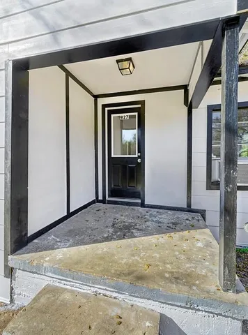 a view of an entryway door