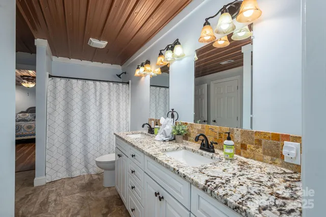 a view of a room with furniture and a potted plant