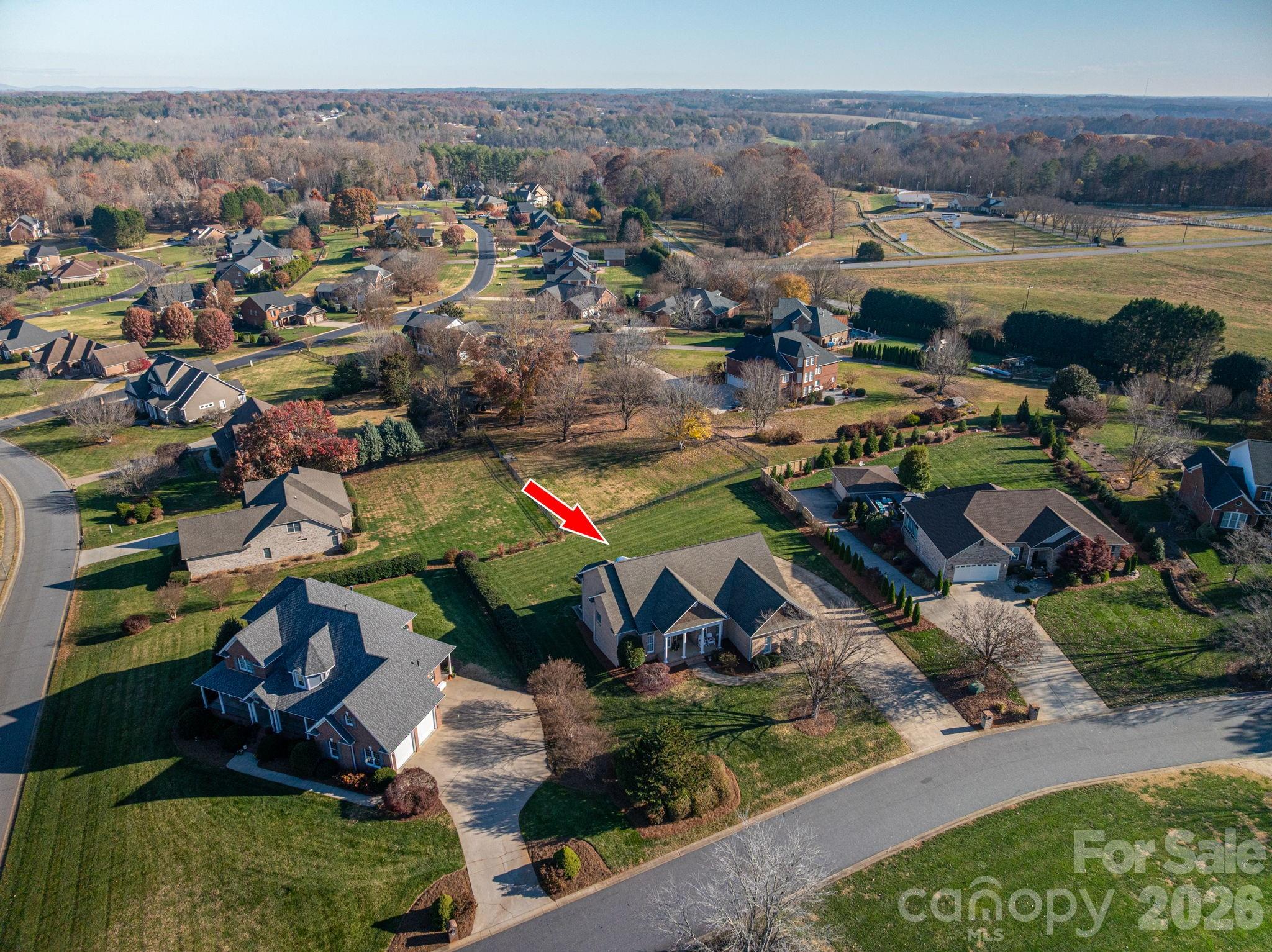2616 Nicklaus Court Conover, NC 28613 - Photo 41 of 48 an aerial view of residential houses with outdoor space