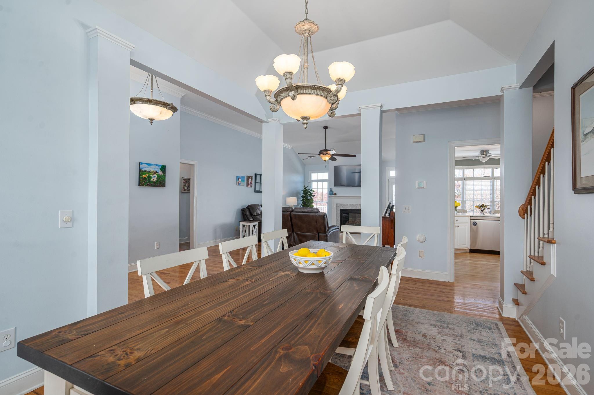 2616 Nicklaus Court Conover, NC 28613 - Photo 8 of 48 a view of a dining room with furniture and chandelier