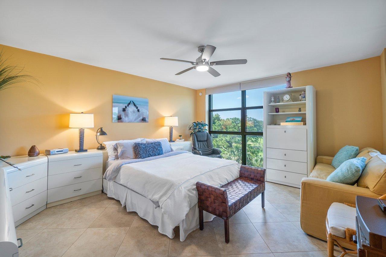6562 Boca Del Mar Drive, Unit 524 Boca Raton, FL 33433 - Photo 14 of 37 Master Bedroom with Lake & Golf Views