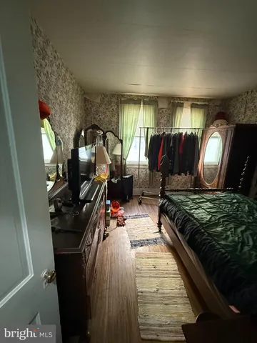 a room with storage and window
