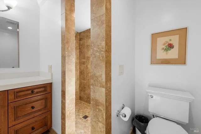 a view of a city with mountains in the background