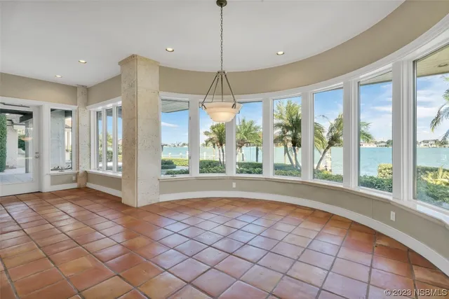 a living room with fireplace