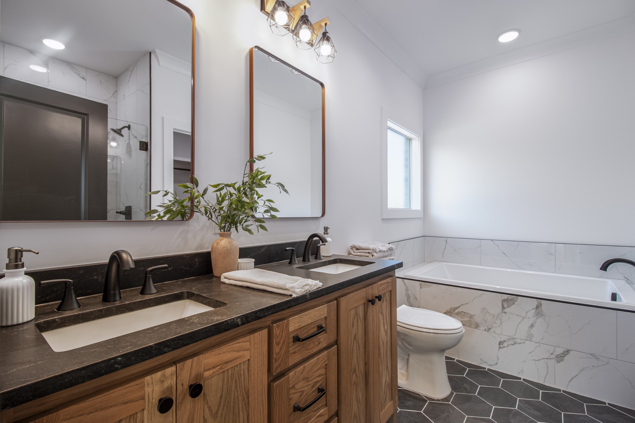 835 Lexington Circle Manchester, TN 37355 - Photo 34 of 53 a bathroom with a granite countertop sink and a mirror