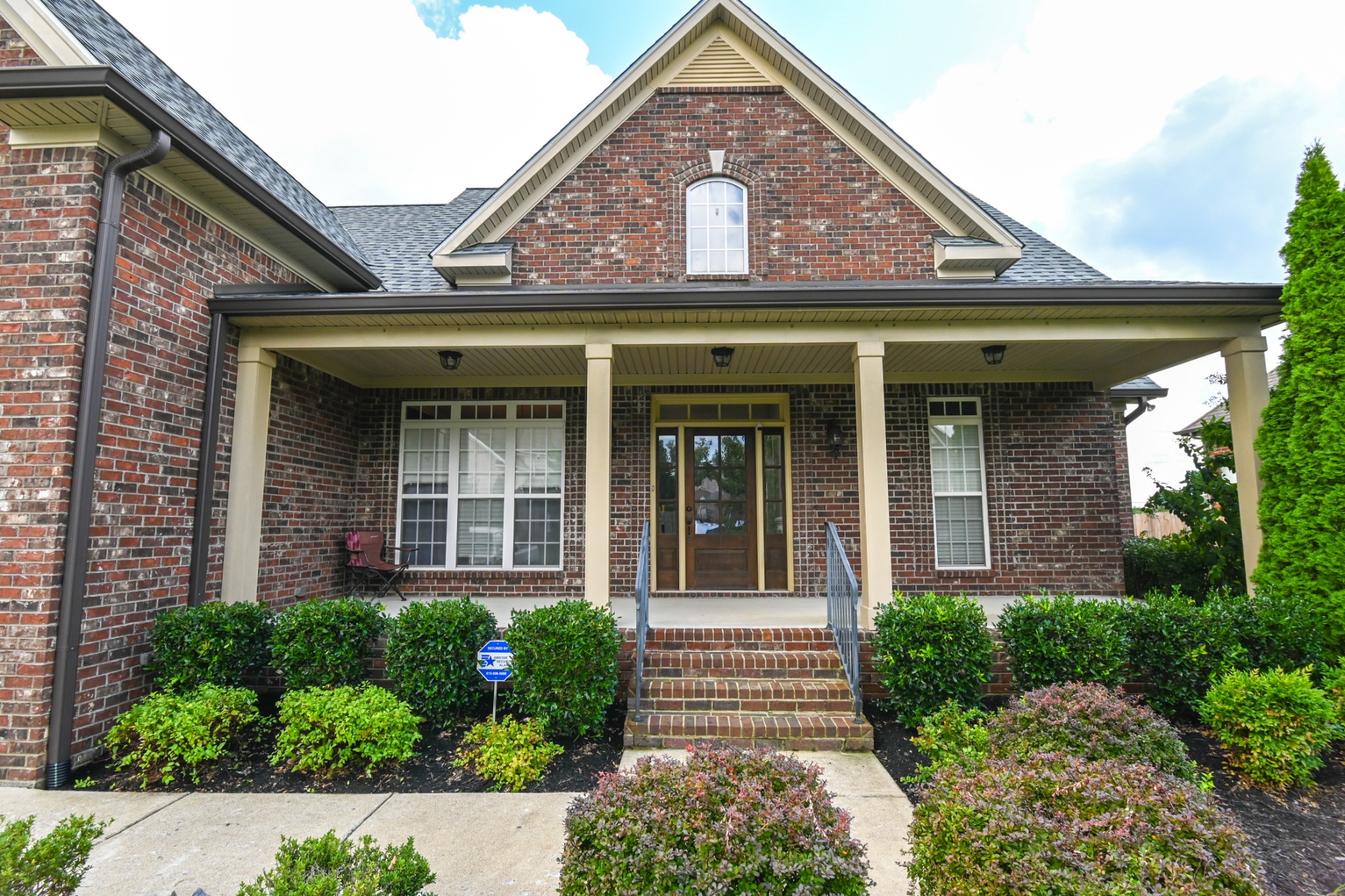 a front view of a house