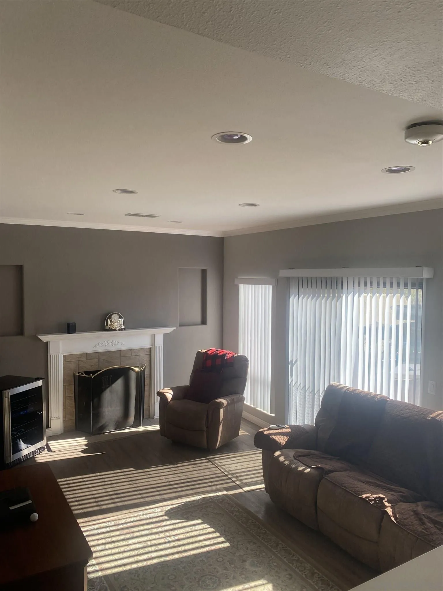 10991 Hillcreek Road Santee, CA 92071 - Photo 8 of 26 a living room with furniture a fireplace and a window