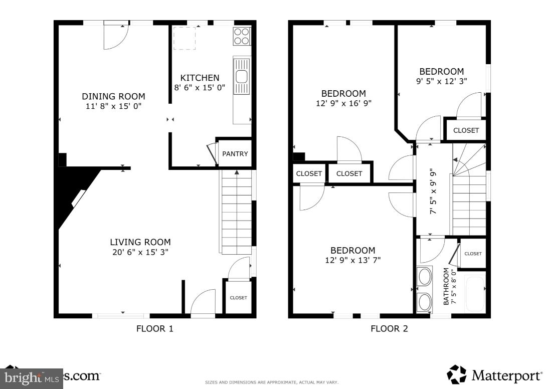 5906 Ayleshire Road Baltimore, MD 21239 - Photo 41 of 41 Floorplans. First and Second floors.
