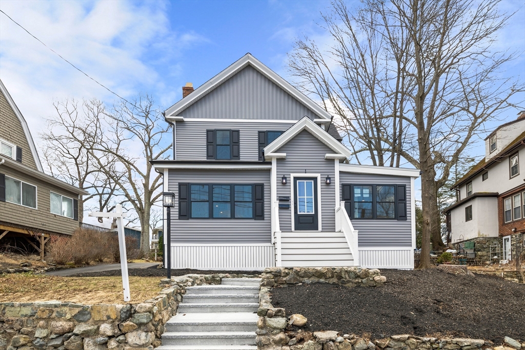 1 Overlook Road Wakefield, MA 01880 - Photo 13 of 15 a front view of a house with a yard