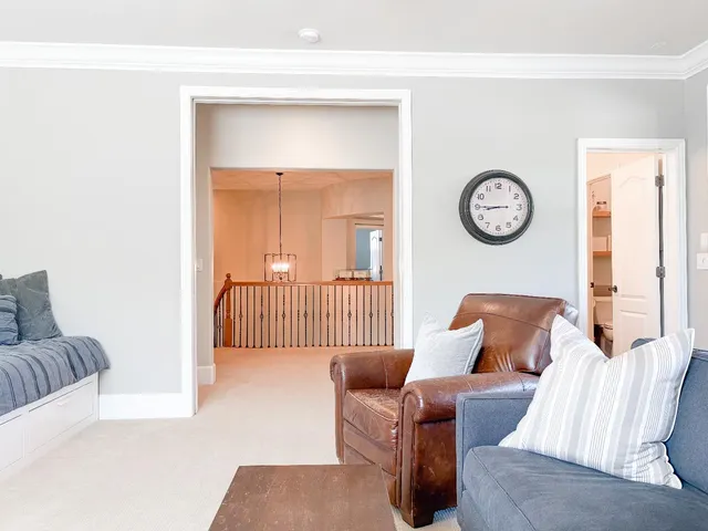 a outdoor living space with furniture and a window