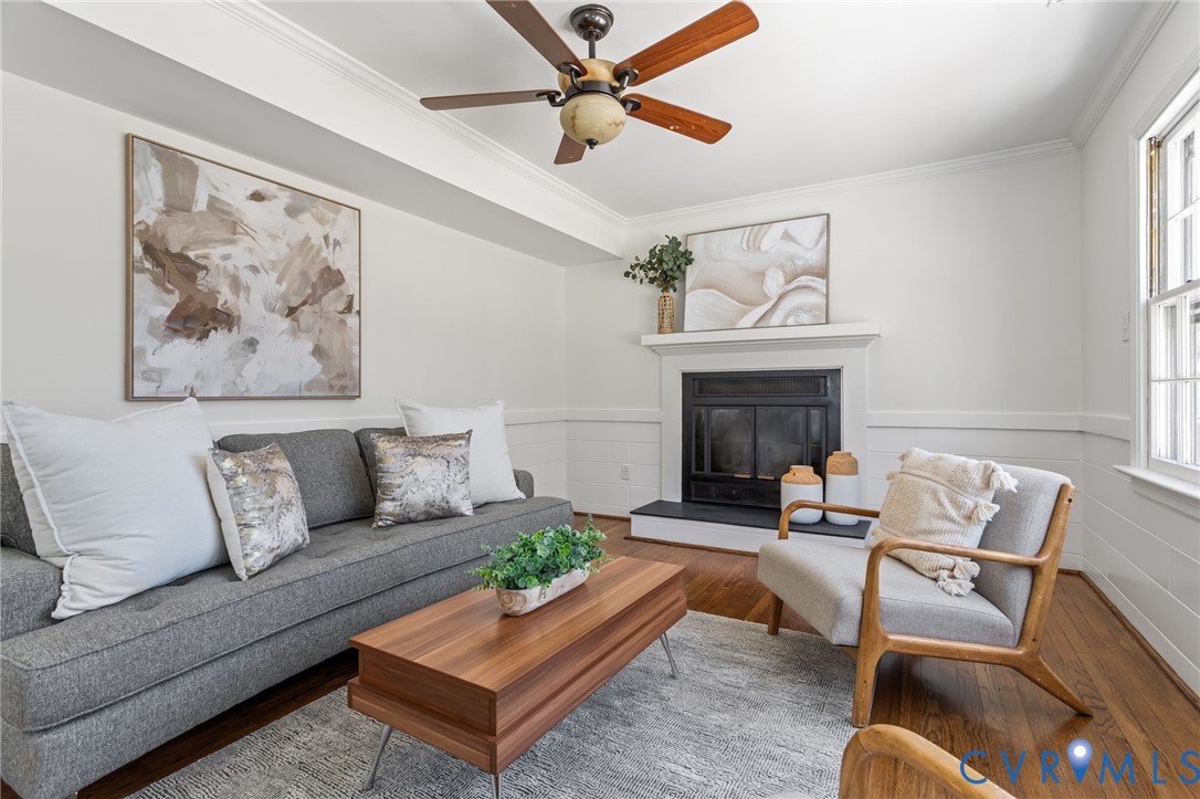 1316 Ware Road Henrico, VA 23229 - Photo 13 of 51 a living room with furniture and a fireplace