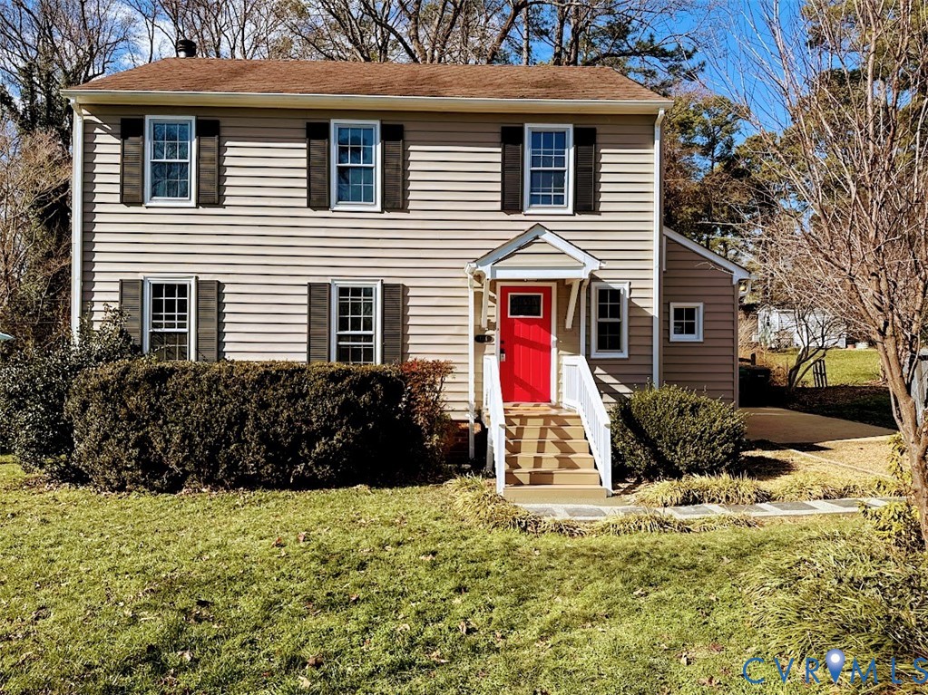 1316 Ware Road Henrico, VA 23229 - Photo 2 of 19 Colonial inspired home with a front lawn and a chi