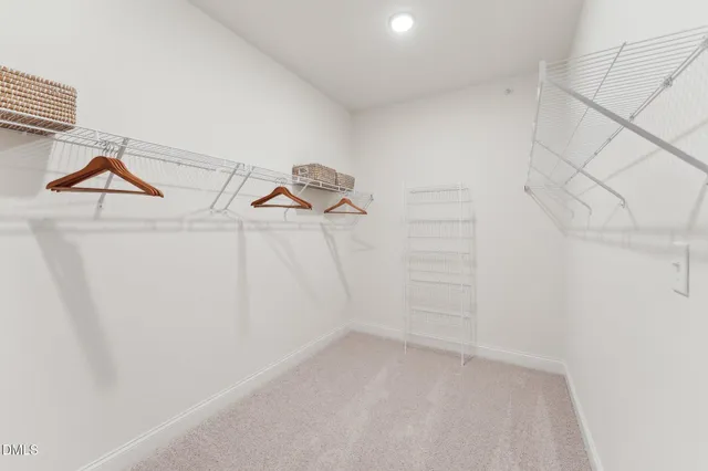 a view of small space with racks on the wall