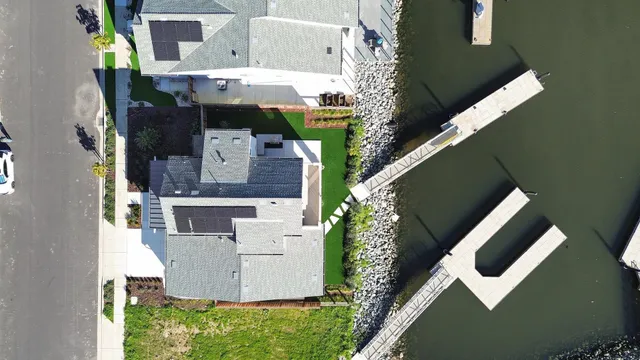 front view of a house with a garden