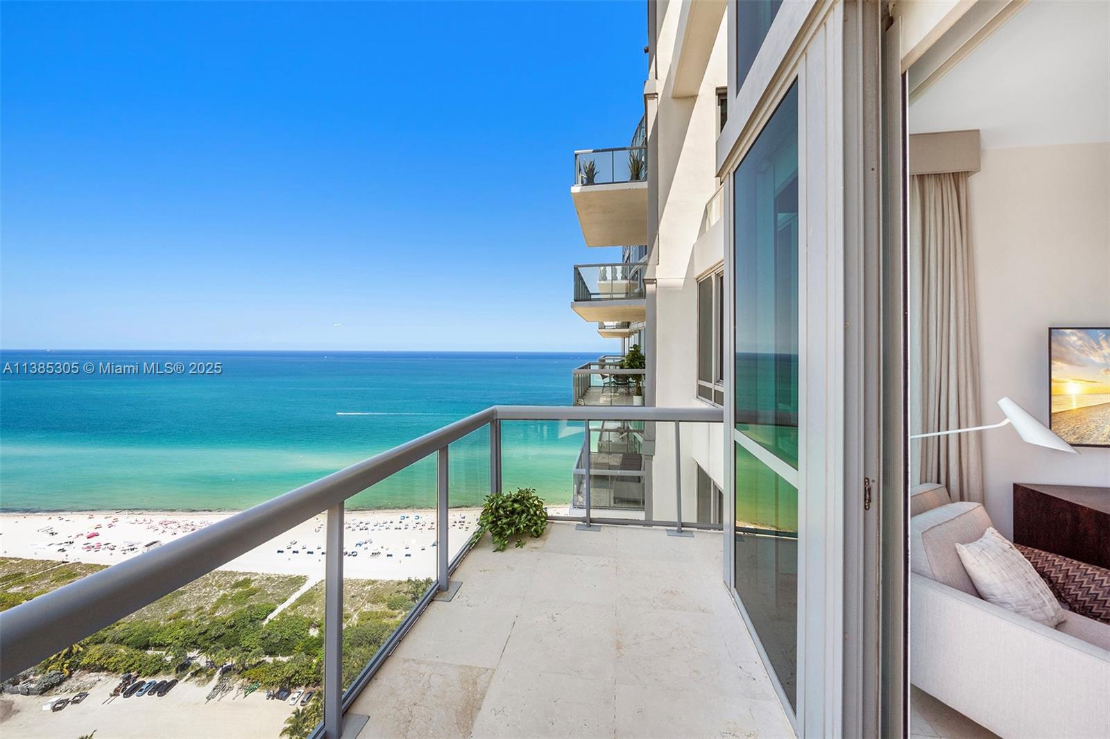 101 20th Street, Unit 3903 Miami Beach, FL 33139 - Photo 36 of 46 a view of balcony with furniture