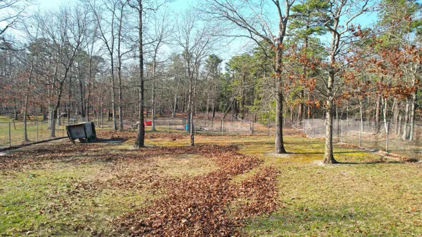 a view of a park with swings