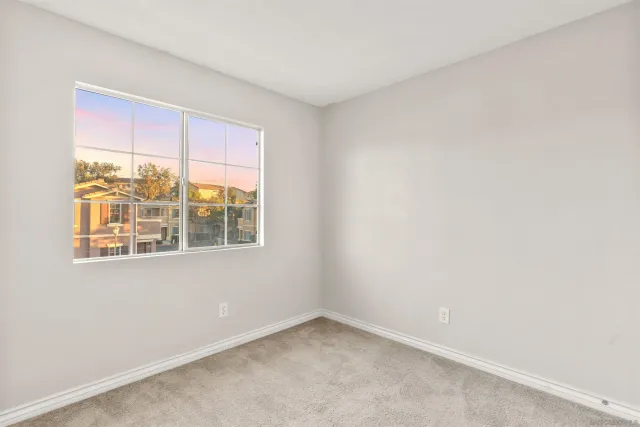 an empty room with a window