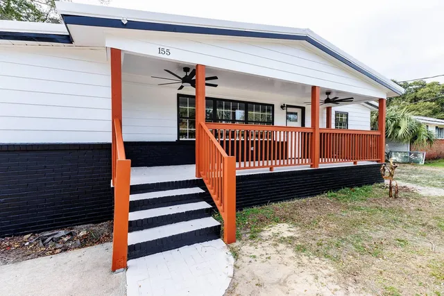 a view of front door of house