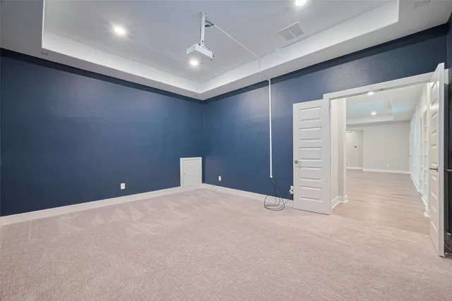 en empty room with windows