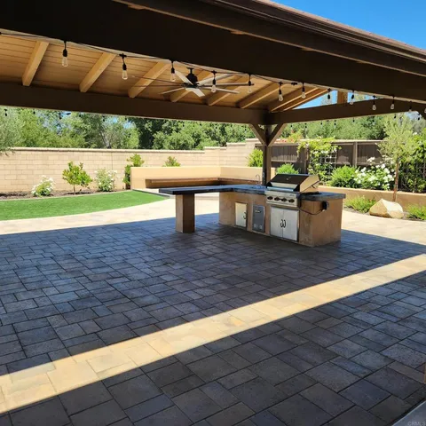 a view of a volley ball court