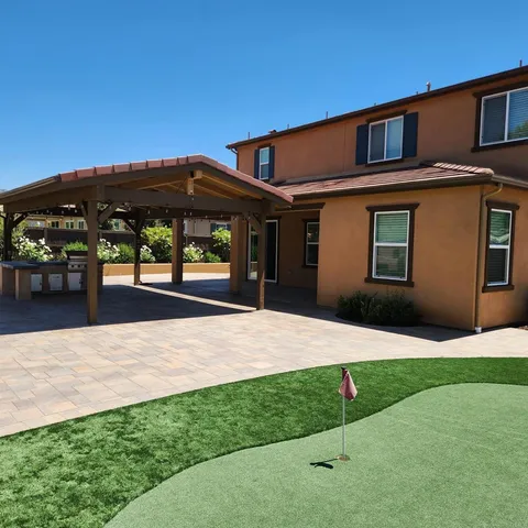 swimming pool with outdoor seating