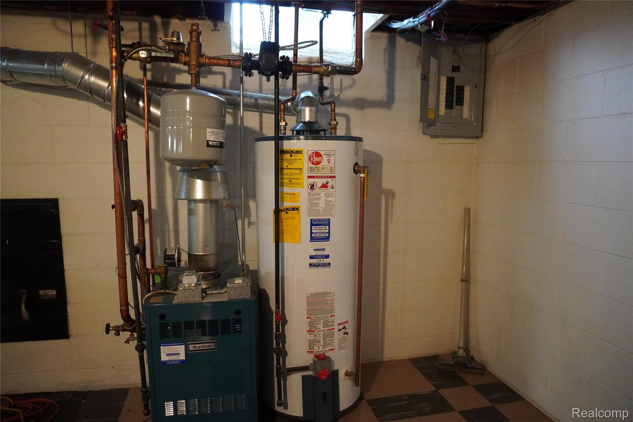8115 Busch Street Center Line, MI 48015 - Photo 10 of 19 Newer Boiler & electrical panel with breakers