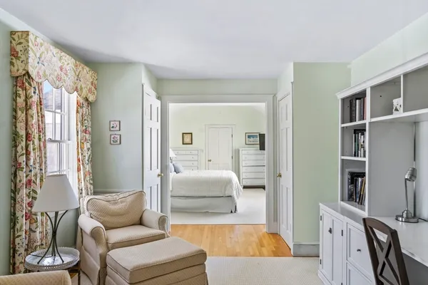 a living room with furniture and a couch